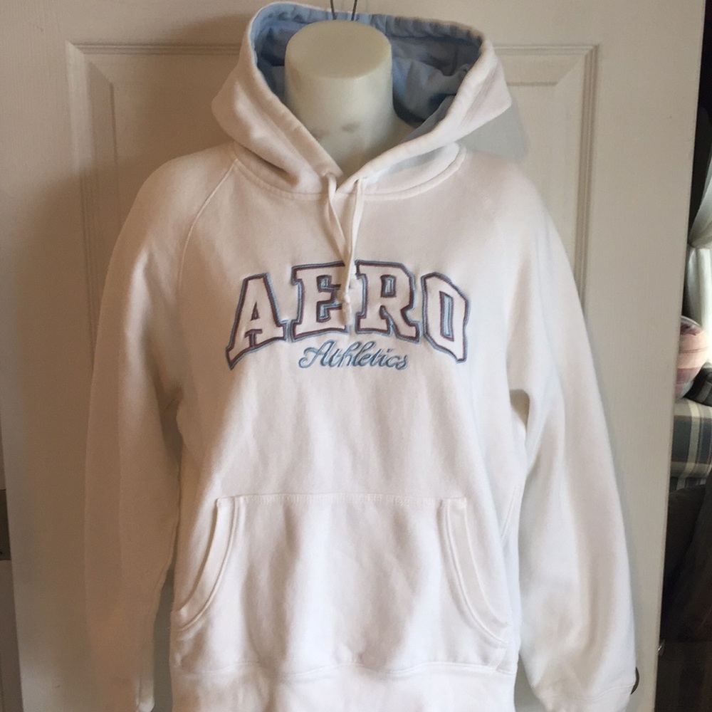 Aeropostale White Hoodie Size L